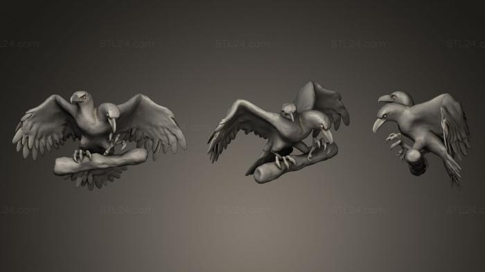 Bird figurines (two headed eagle, STKB_0129) 3D models for cnc